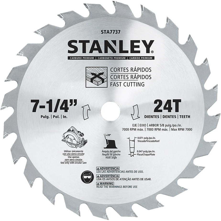 Stanley STA7737-AE Carbide Circular Saw Blade 7-1/4 Stanley STA7737-AE Carbide Circular Saw Blade 7-1/4
